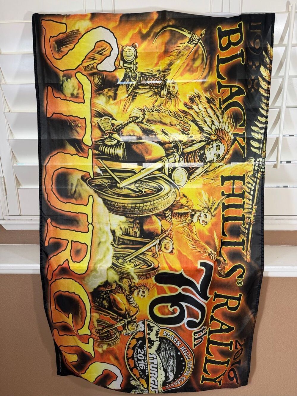 Sturgis Black Hills Rally 2016 Flag 76th Annual Motorcycle Banner Bike Week Alt